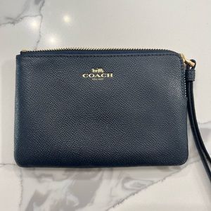 Navy Blue Coach wristlet